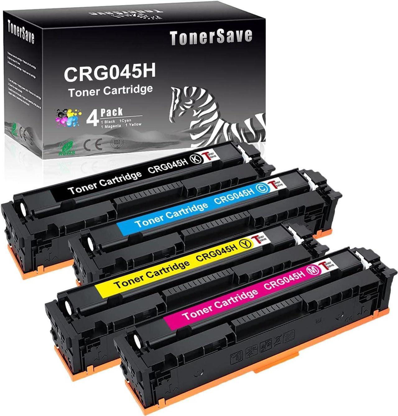 TonerSave 4PK Compatible Canon 045 045H Toner for Canon MF632Cdw MF632C MF634Cdw MF634C LBP612Cdw CRG045 CRG045H