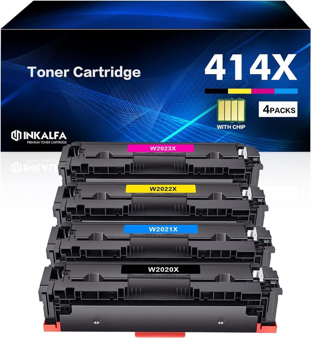 414X 414A Toner Cartridges 4 Pack High Yield Compatible Replacement for HP 414X 414A W2020X W2020A Work for HP Color Laserjet Pro MFP M479fdw M479fdn M454dw M454dn M454 M479 Series Laser Printer Ink