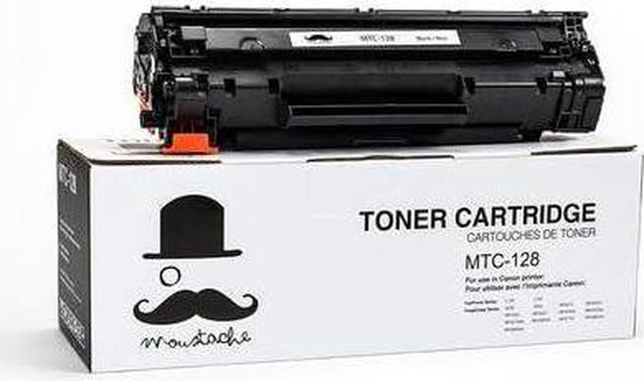 Moustache Compatible Canon 128 (3500B001AA) Premium Quality New Black BK Toner Cartridge For Canon128 FaxPhone L100 L110 L190 / ImageClass D530 D550 D560 MF4412 MF4420n MF4450 MF4550 MF4550d MF4570dn