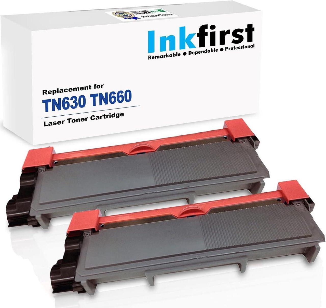 2 Inkfirst® Toner Cartridges TN-630 (TN630) TN-660 (TN660) Compatible Remanufactured for Brother TN-630 Black DCP-L2520DW DCP-L2540DW MFC-L2700DW MFC-L2720DW MFC-L2740DW HL-L2300D HL-L2305W HL-L2320D