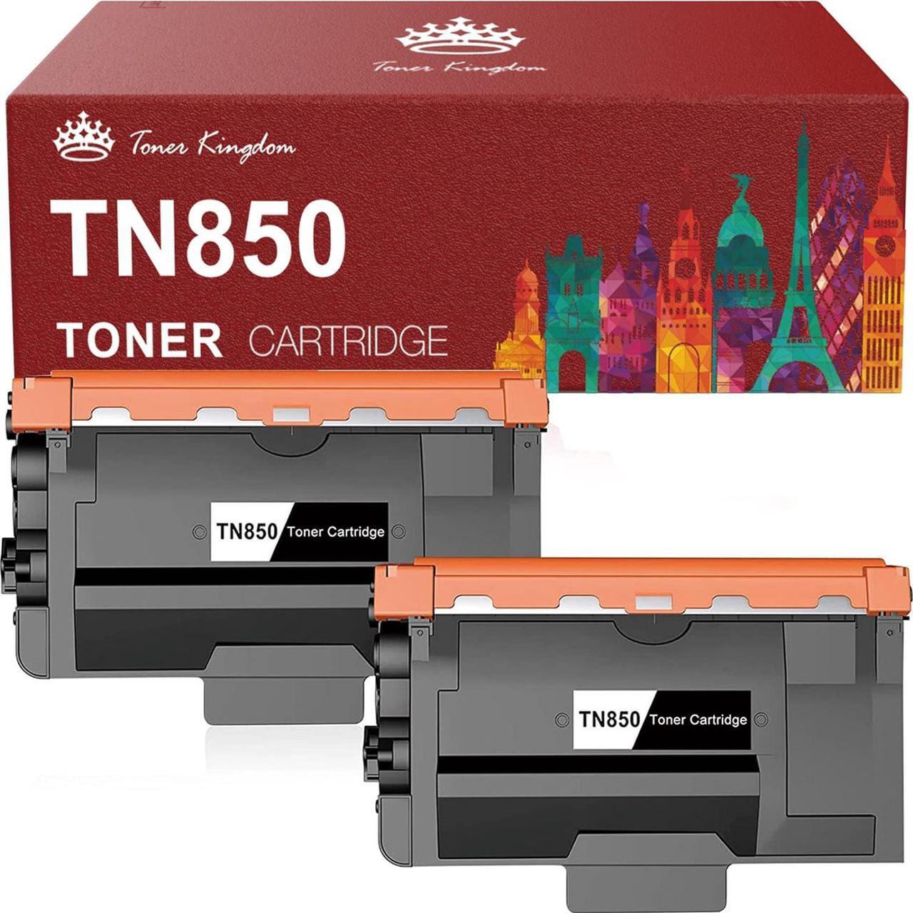 Toner Kingdom Compatible TN850 Toner Cartridge Replacement for Brother TN850 TN 850 TN-850 TN820 TN 820 TN-820 for MFC-L5900DW HL-L6200DW MFC-L5850DW MFC-L6700DW HL-L6200DWT Printer (Black, 2-Pack)