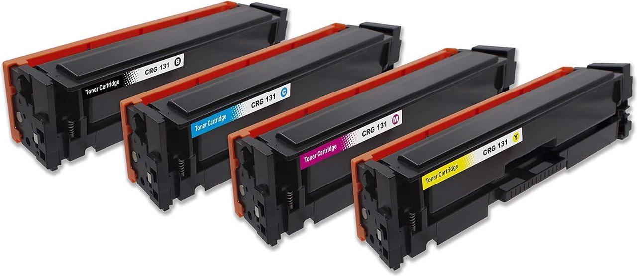 1 Set PrinterPro Compatible Replacement for Canon 131 Toner Cartridge CRG-131 crg131 canon-131 B/C/M/Y for Canon MF8280Cw MF624Cw MF624Cw MF628Cw Canon LBP7110Cw MF8280Cw Printers (1 Set (B/C/M/Y))