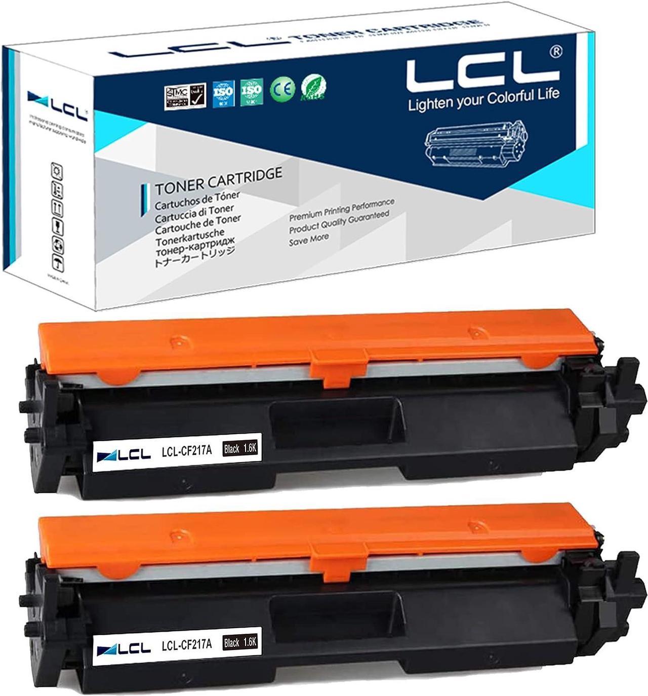 LCL Compatible for HP 17A CF217A with Chip (2-Pack, Black) Toner Cartridge for HP Laserjet Pro M102 M102a M102w HP Laserjet Pro MFP M130 M130a M130fn M130fw M130nw