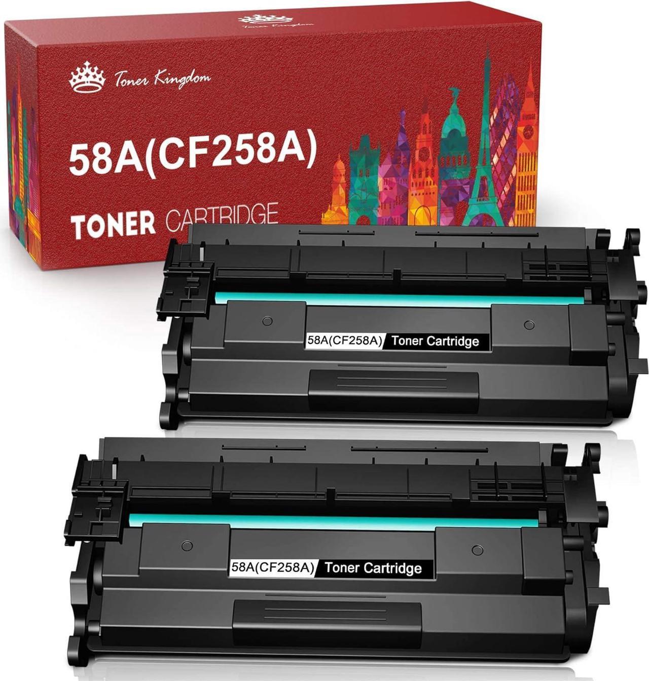 58A CF258A Toner Cartridge (No Chip) Replacement for HP 58A CF258A 58X CF258X for HP M404n M404dn M404dw M404 MFP M428fdw M428fdn M428dw M428 M304 Toner Printer (Black, 2 Pack)