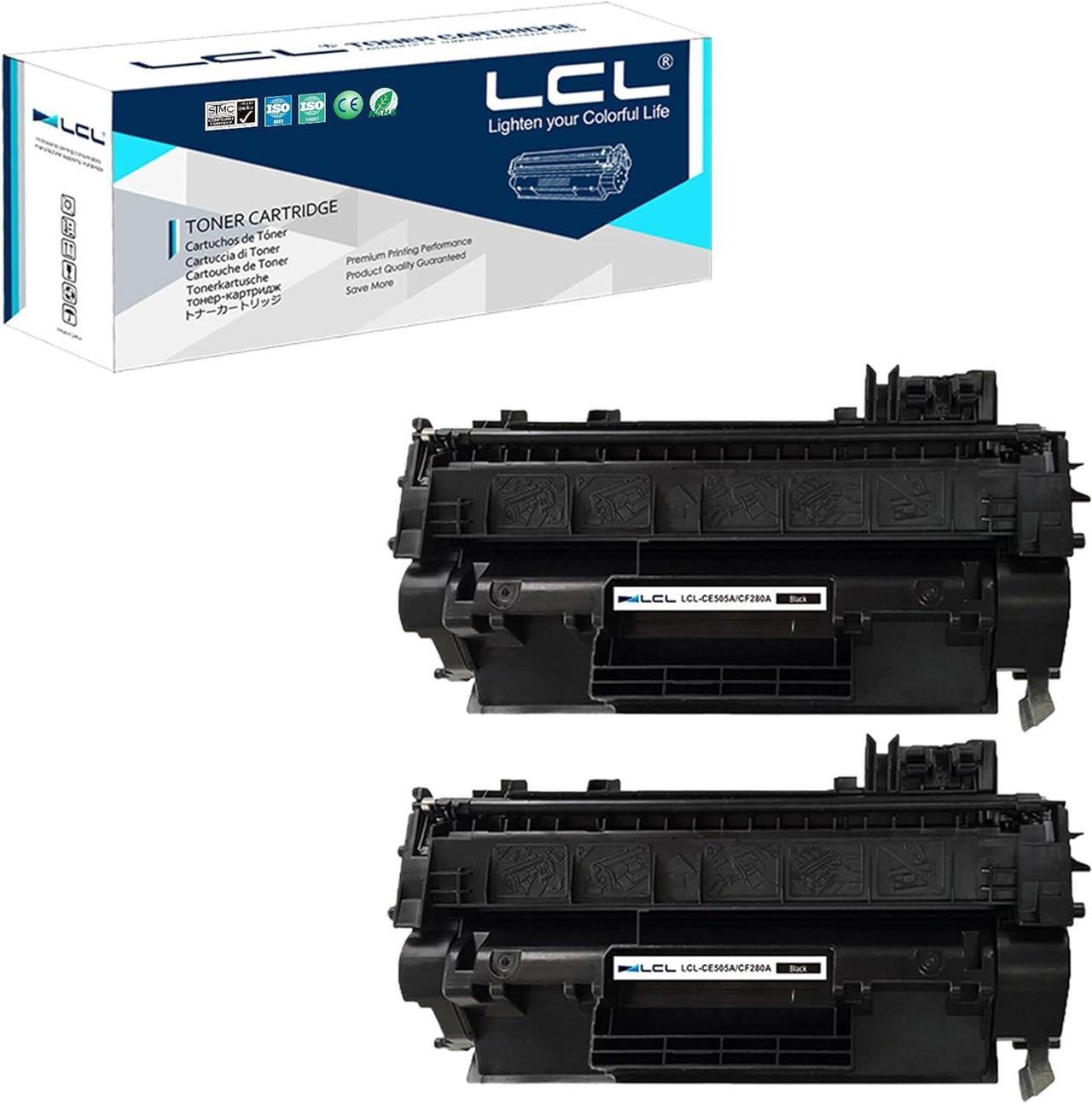 LCL Compatible for HP 05A CE505A CE505D (2-Pack,Black) Toner Cartridge for HP P2030 2035 2035n P2050