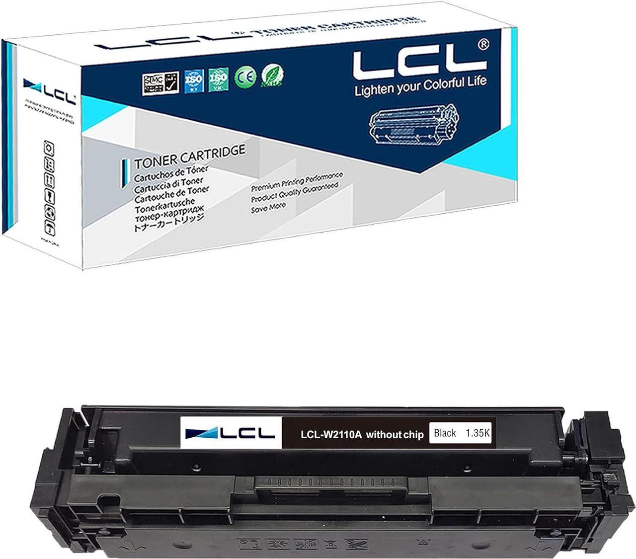 Without Chip LCL Compatible for HP 206A 206X W2110A W2110X (1-Pack, Black) Toner Cartridge for HP Color Laserjet PRO MFP M255 M255DW M255NW M282N 282NW M283 283FW M283FDW M283cdw Series Printer