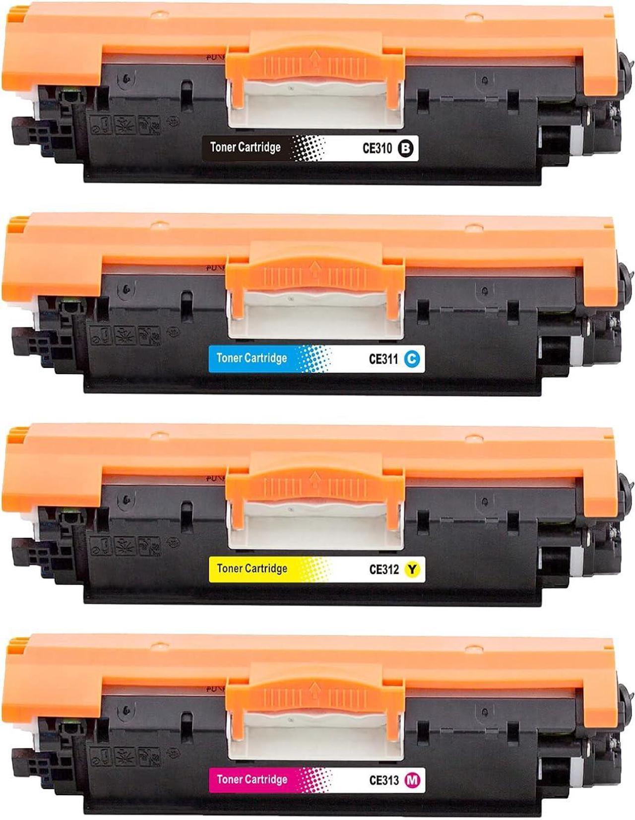 1 Set Ultra Toner® Compatible Replacement for HP 126A CE310A CE311A CE312A CE313A BK/C/M/Y Toner Cartridge Combo for HP Laserjet Pro 100 Color MFP M175a MFP M175nw CP1025 CP1025nw M275 MFP (1 Set)