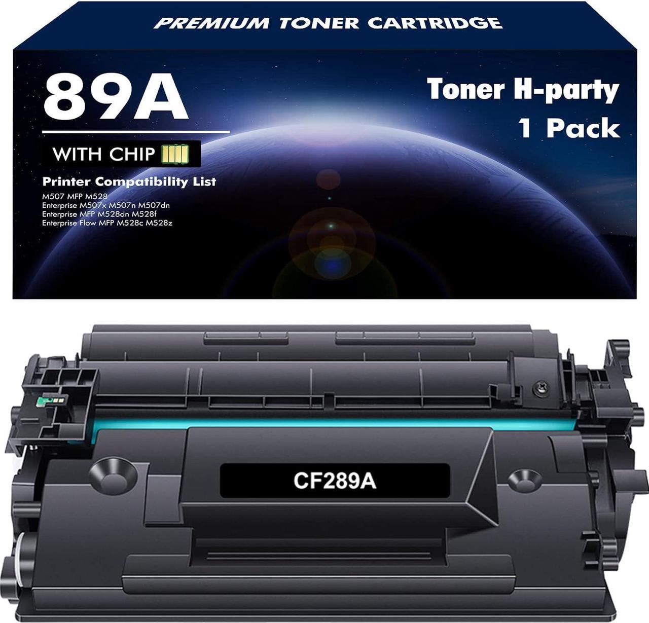 Toner H-Party CF289A 89A Toner Black Replacement for HP 89A CF289A 89X CF289X Work for HP Color Laserjet Enterprise M507 M507n M507dn M507x MFP M528dn M528f M528c M528 Series Printer High Yield Ink