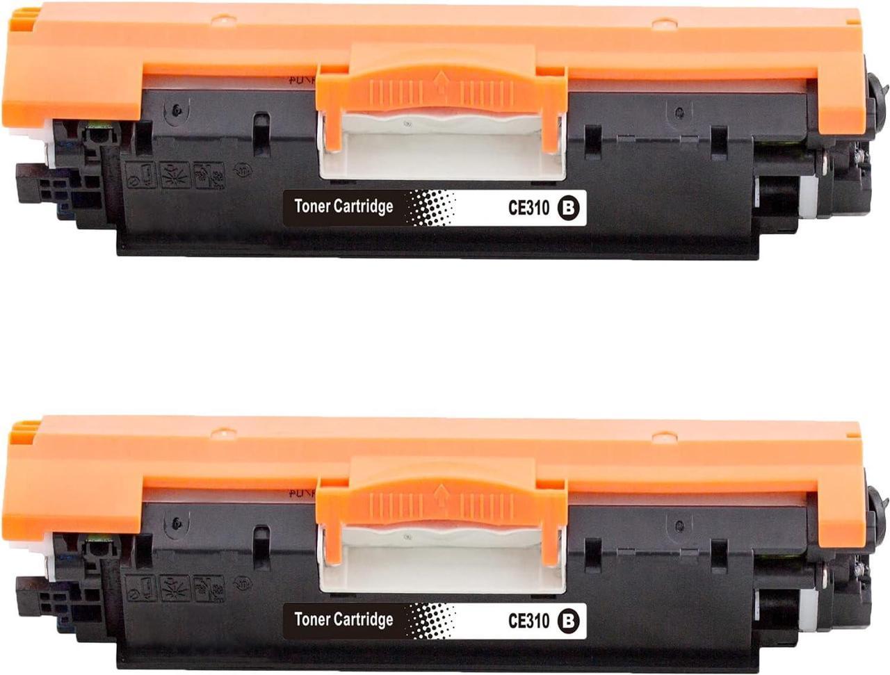 2BK Ultra Toner® Compatible Replacement for HP 126A CE310A CE311A CE312A CE313A Black Toner Cartridge for HP Laserjet Pro 100 Color MFP M175a MFP M175nw CP1025 CP1025nw M275 MFP (2 Black)