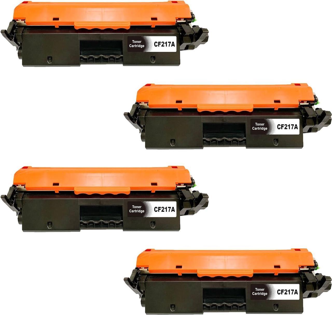 4 Pack PrinterPro Compatible Replacement for HP 17A CF217A Black Toner Cartridge hp 17a cf217a - HP Printer Laserjet Pro M102a, M102w, MFP M130a, MFP M130fn, MFP M130fw, MFP M130nw (4 Pack)