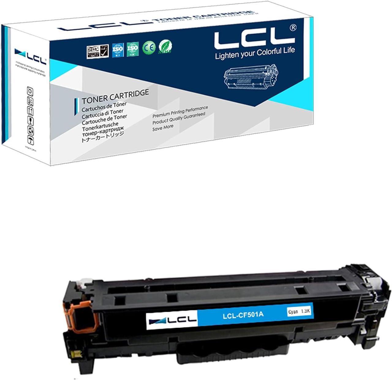 Updated Chip LCL Compatible for HP 202A CF501A (1-Pack Cyan) Toner Cartridge for HP Color Laserjet Pro M254 M254dn M254dw 254NW, Laser Jet Pro MFP M281FDN M280NW M281 M281dw M281CDW M281FDW