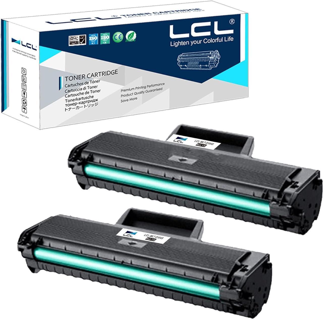 LCL Compatible for Samsung MLT-D104S D1042S (2-Pack,Black) Toner Cartridge for Samsung ML-1660 1665 1667 1670 1671 1675 1676 1677 1865 1867