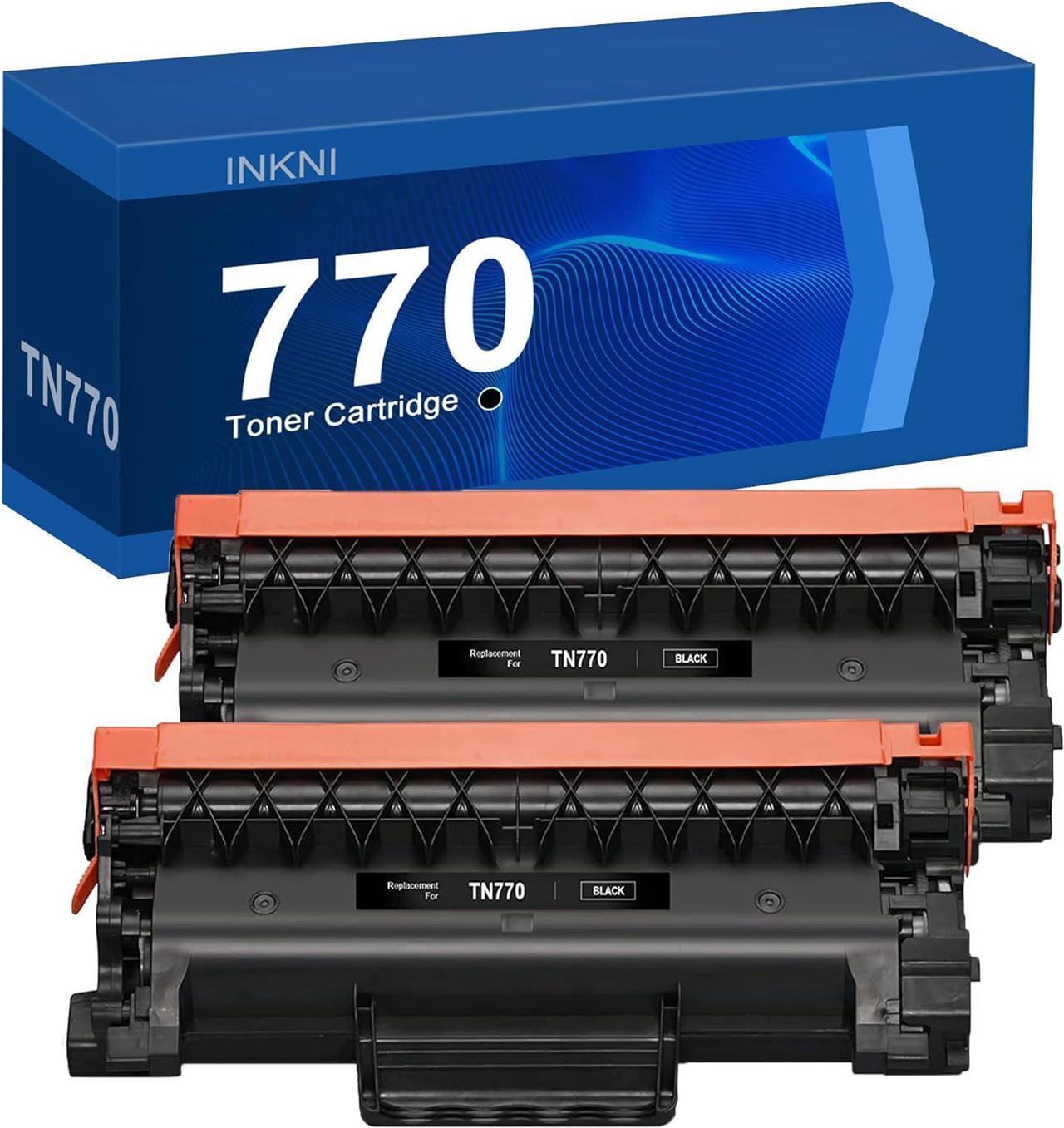 InkNI TN770 TN-770 Toner Compatible Replacement for Brother TN 770 TN770 Toner Cartridge for HL-L2370DW HL-L2370DWXLL MFC-L2750DW MFC-L2750DWXL Printer Black,2-Pack