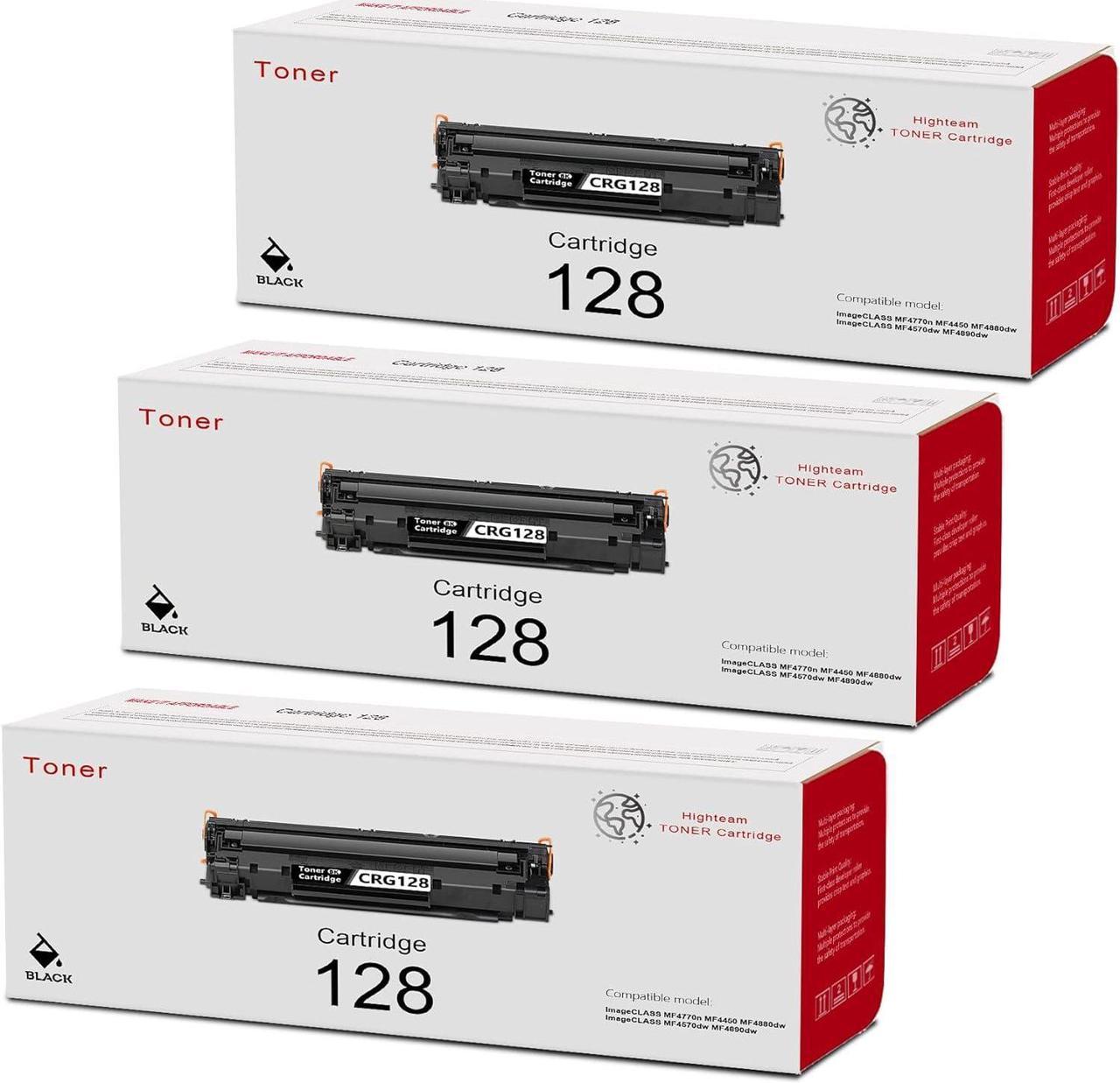 CRG-128 128 Toner Cartridge CRG128 Toner Black High Yield Replacement for Canon Cartridge 128 ImageCLASS MF4770n MF4450 MF4880dw MF4570dw MF4890dw Printer Toner, 3-Pack 3500B001