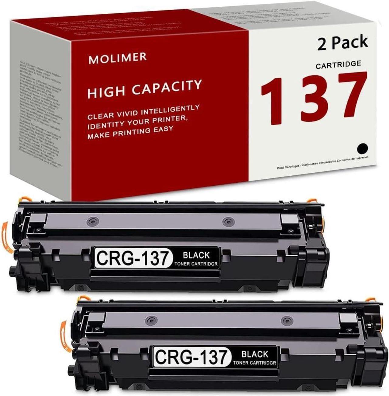 MOLIMER 137 CRG-137 Toner Cartridge 2 Pack Black Replacement for Canon 137 imageCLASS MF212w MF216n MF217w MF227dw MF232w MF236n MF244dw MF249dw LBP151dw D570 MF210 MF220 MF240 MF242dw Printer Ink