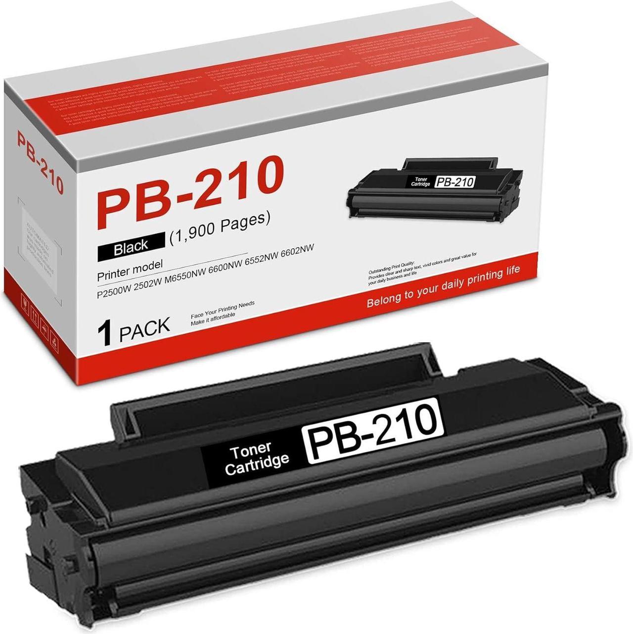 (1-Black) PB210 PB-210 Toner Cartridge Replacement for Pantum P2500W 2502W M6550NW 6600NW 6552NW 6602NW Printers - by JZJBHGS