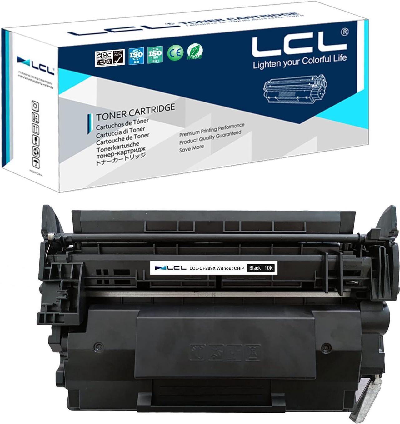 Without Chip LCL Compatible for HP 89A 89X CF289A CF289X (1-Pack Black) Toner Cartridge for HP Laserjet Enterprise M507n M507dn M507X M507dng MFP M528dn M528f M528C M528Z Series