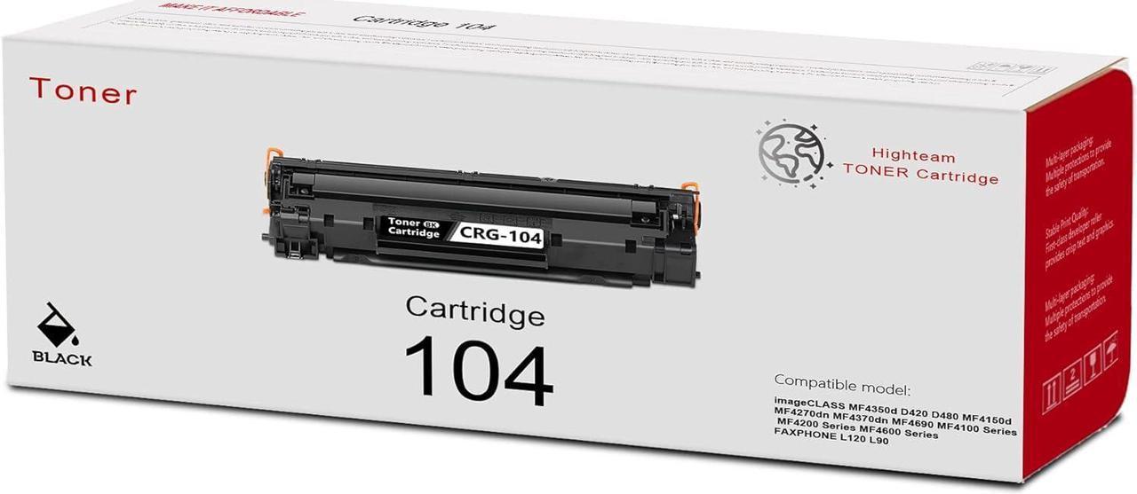 Cartridge 104 CRG-104 Toner Cartridge Compatible Replacement for Canon 104 imageCLASS MF4350d D420 D480 MF4150d MF4270dn MF4370dn MF4690 Printer Ink, 1-Pack Black