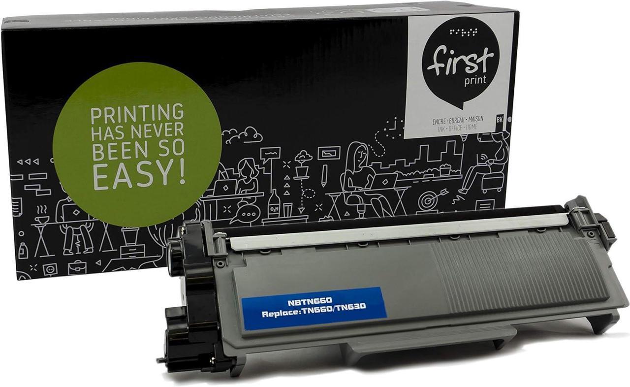 First Print Compatible for Brother TN-660 Black HIGH Yield of TN-630 Toner Cartridge for Brother DCP-L2540DW, DCP-L2520DW, HL-L2320D, HL-L2360DW, HL-L2380DW, MFC-L2700DW, MFC-L2720DW, MFC-L2740DW