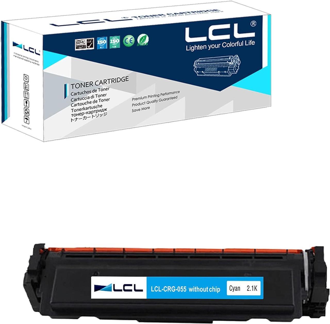 with Chip LCL Compatible for Canon 055 CRG-055 3015C001 (1-Pack,Cyan) Toner Cartridge for Canon Color imageCLASS MF740C MF741Cdw MF743Cdw MF745Cdw MF746Cdw LBP660C LBP664Cdw Printer