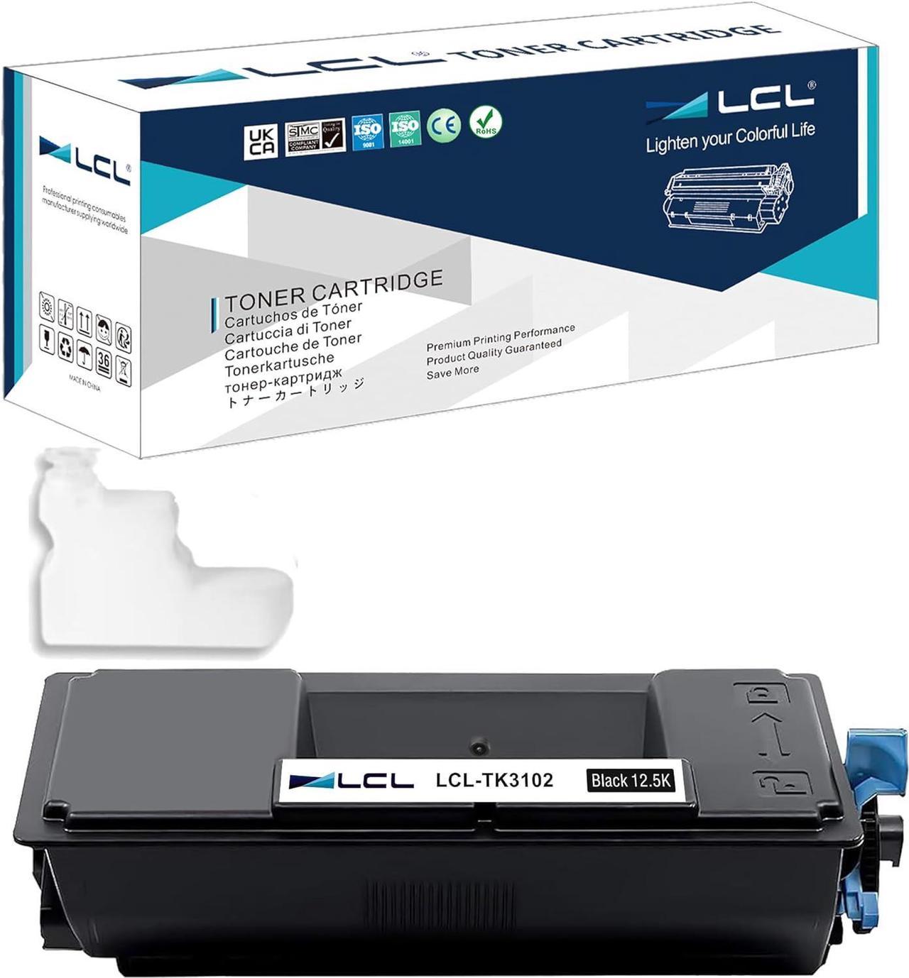 LCL Compatible for Kyocera TK3102 TK-3102 1T02MS0US0 (1-Pack, Black) Toner Cartridge for Kyocera Ecosys M3540idn M3040idn Mita FS-2100DN FS-2100D