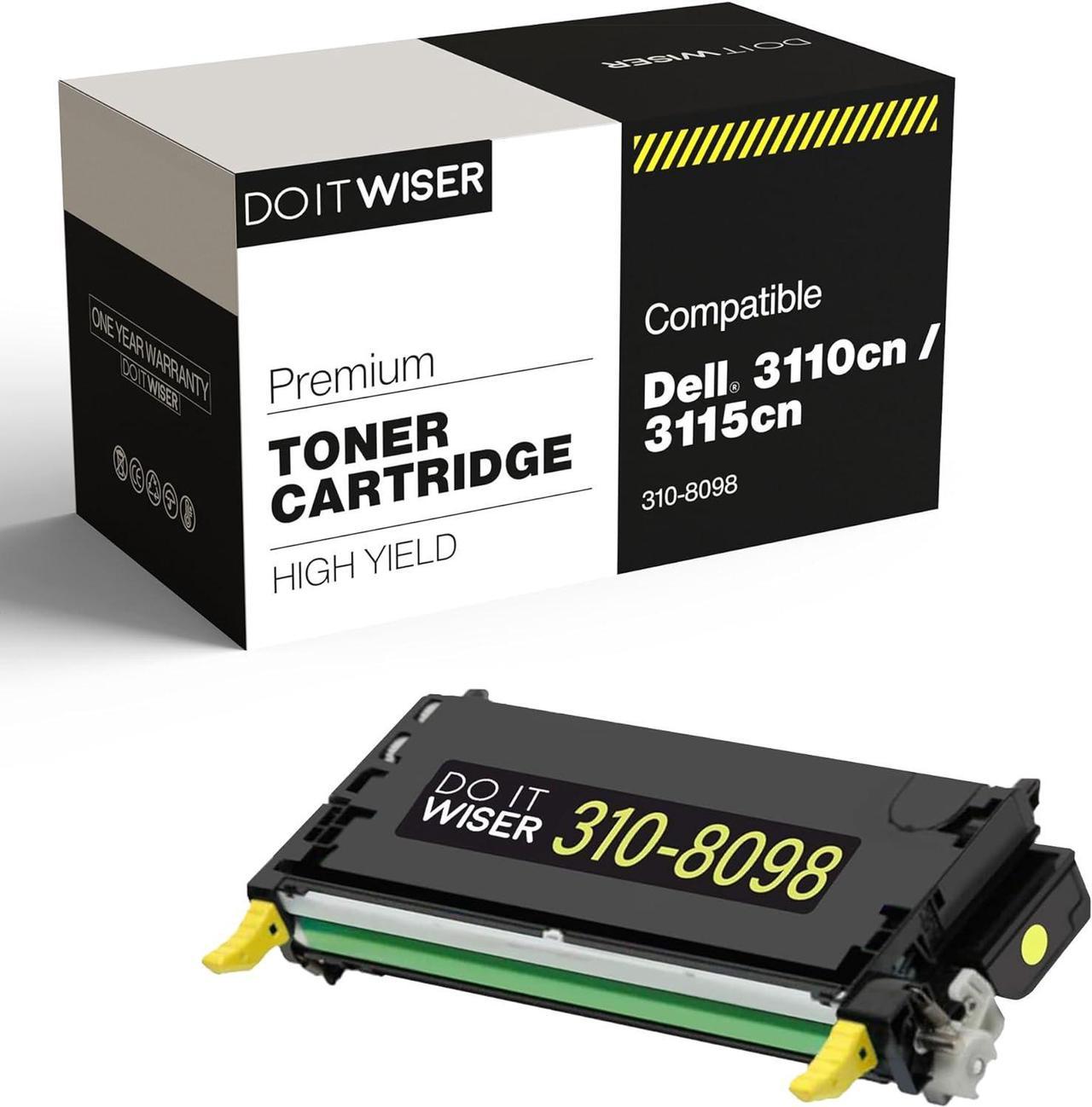 Do it Wiser Compatible Toner Cartridge Replacement for Dell 3110cn 3115cn 3110 3115 | 310-8098 - High Yield 8,000 Pages (Yellow)