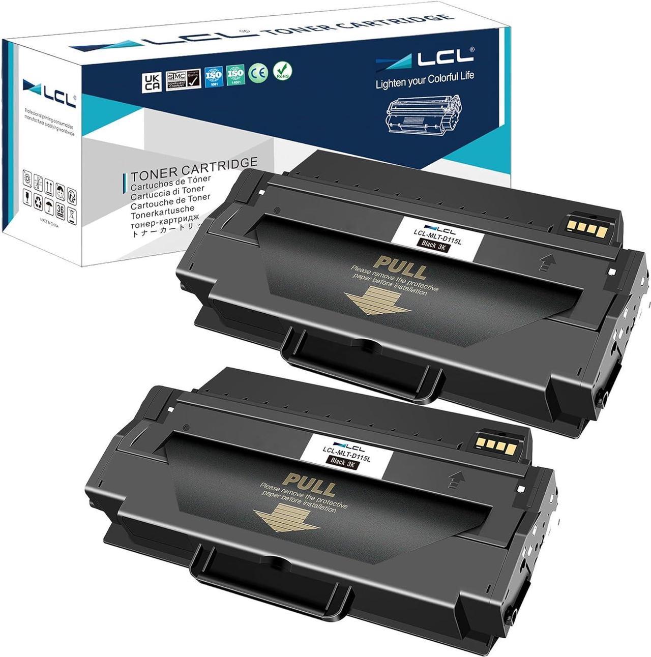 LCL Compatible for Samsung MLT-D115L (2-Pack,Black) Toner Cartridge for Samsung SL-M2620 2820 M2670 2870 M2880FW M2830DW