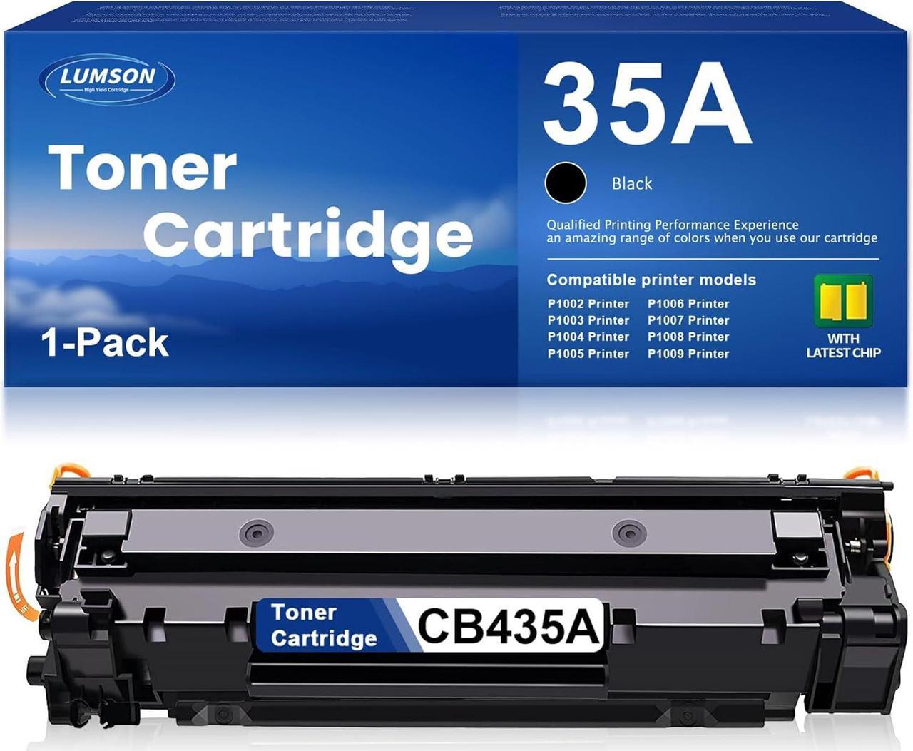 35A Toner Cartridge CB435A Black High Yield Replacement for HP 35A Toner P1002 P1003 P1004 P1005 P1006 P1007 P1008 P1009 Printer Ink 1 Pack