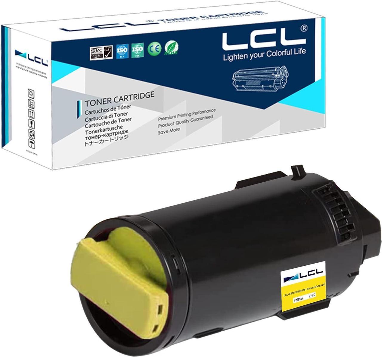 LCL Remanufactured for Xerox VersaLink C505 C505S C505X C500 C500N C500DN 106R03861 (1-Pack Yellow) Toner Cartridge for Xerox VersaLink C505 C505S C505X C500 C500N