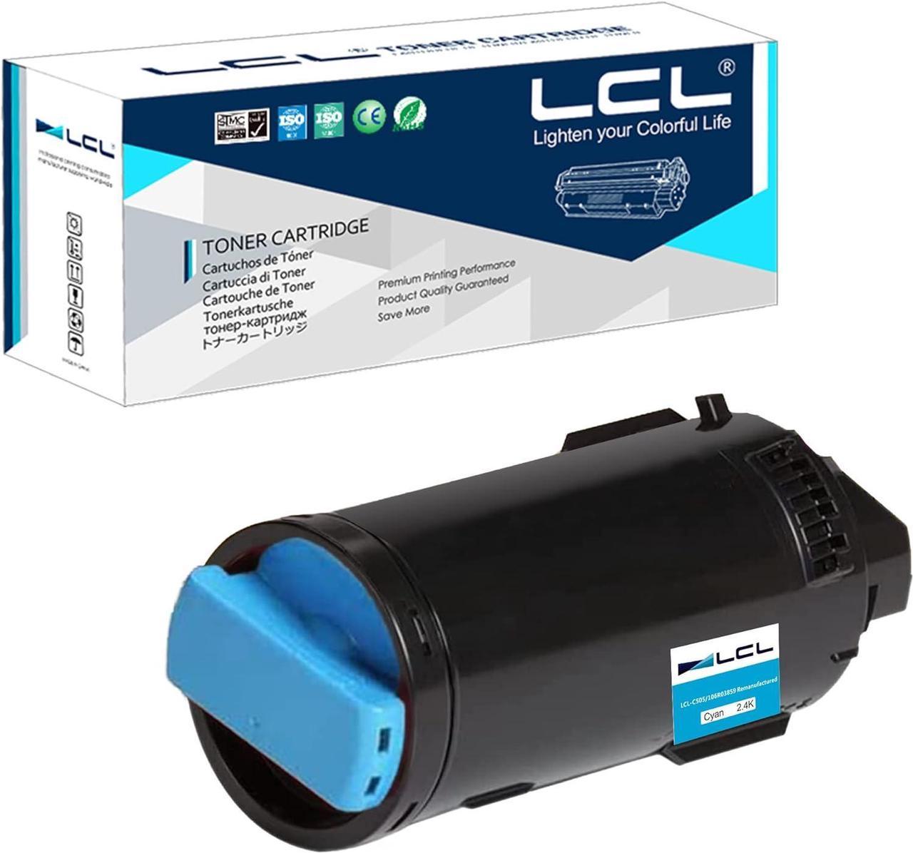 LCL Remanufactured for Xerox VersaLink C505 C505S C505X C500 C500N C500DN 106R03859 (1-Pack Cyan) Toner Cartridge for Xerox VersaLink C505 C505S C505X C500N C500DN