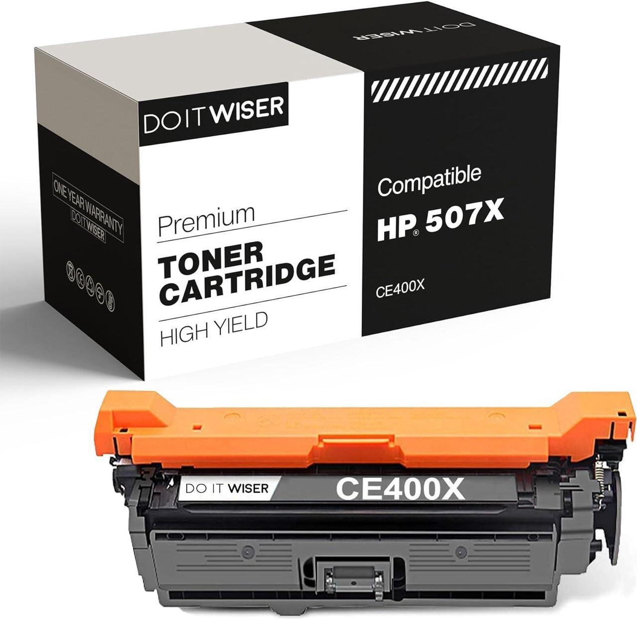 Do it Wiser Compatible Toner Cartridge Replacement for HP 507X 507A HP 507A CE400X HP Laserjet Enterprise M551n M551dn M570dw M570dn M575c M575dn (Black - 11,000 Pages)