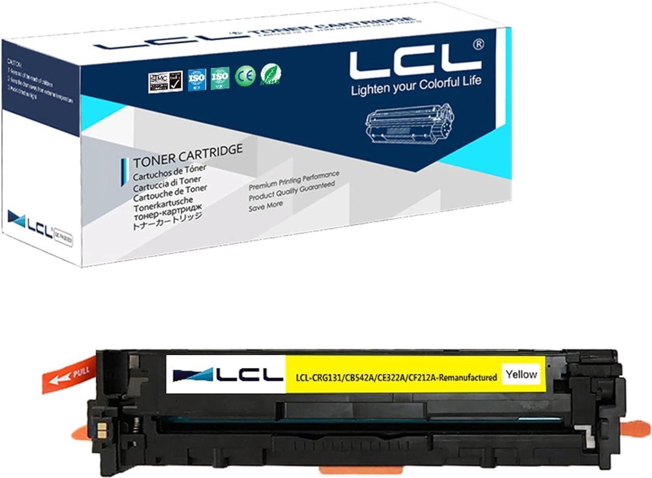 LCL Remanufactured for HP 128A 131A CF212A CE322A (1-Pack, Yellow) Toner Cartridge for HP Laserjet Pro 200 Color M251n M251nw HP Laserjet Pro 200 Color M276n nw