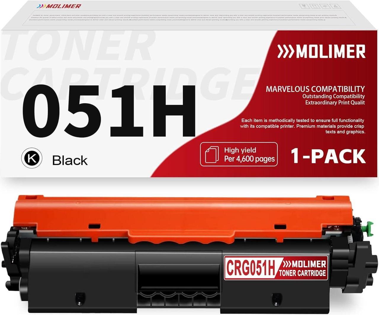 CRG-051H Toner Cartridge Black High Yield Replacement for Canon 051 ImageCLASS LBP162dw MF267dw MF269dw LBP160 Series MF260 Series Printer Ink 1 Pack | 2169C001