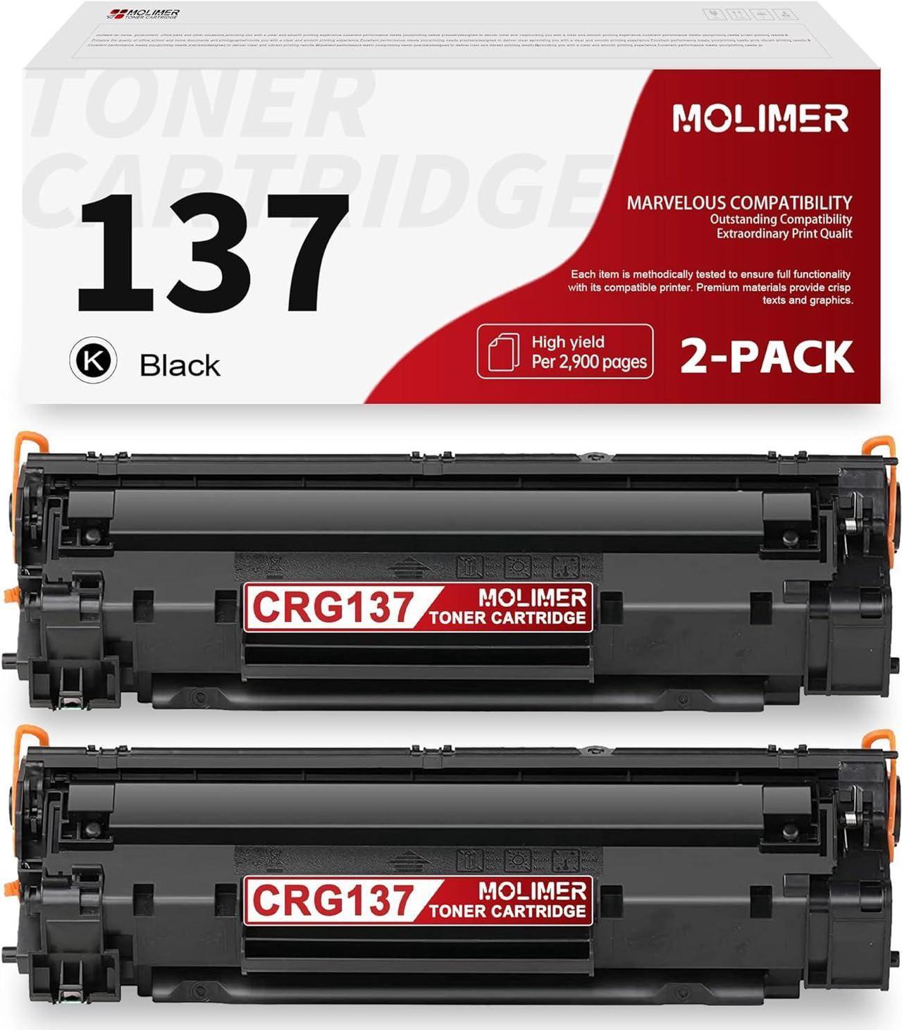 Cartridge 137 Black Replacement for Canon 137 Toner ImageCLASS MF229dw MF227dw MF216n MF212w Printer Ink 2 Pack, 9435B001