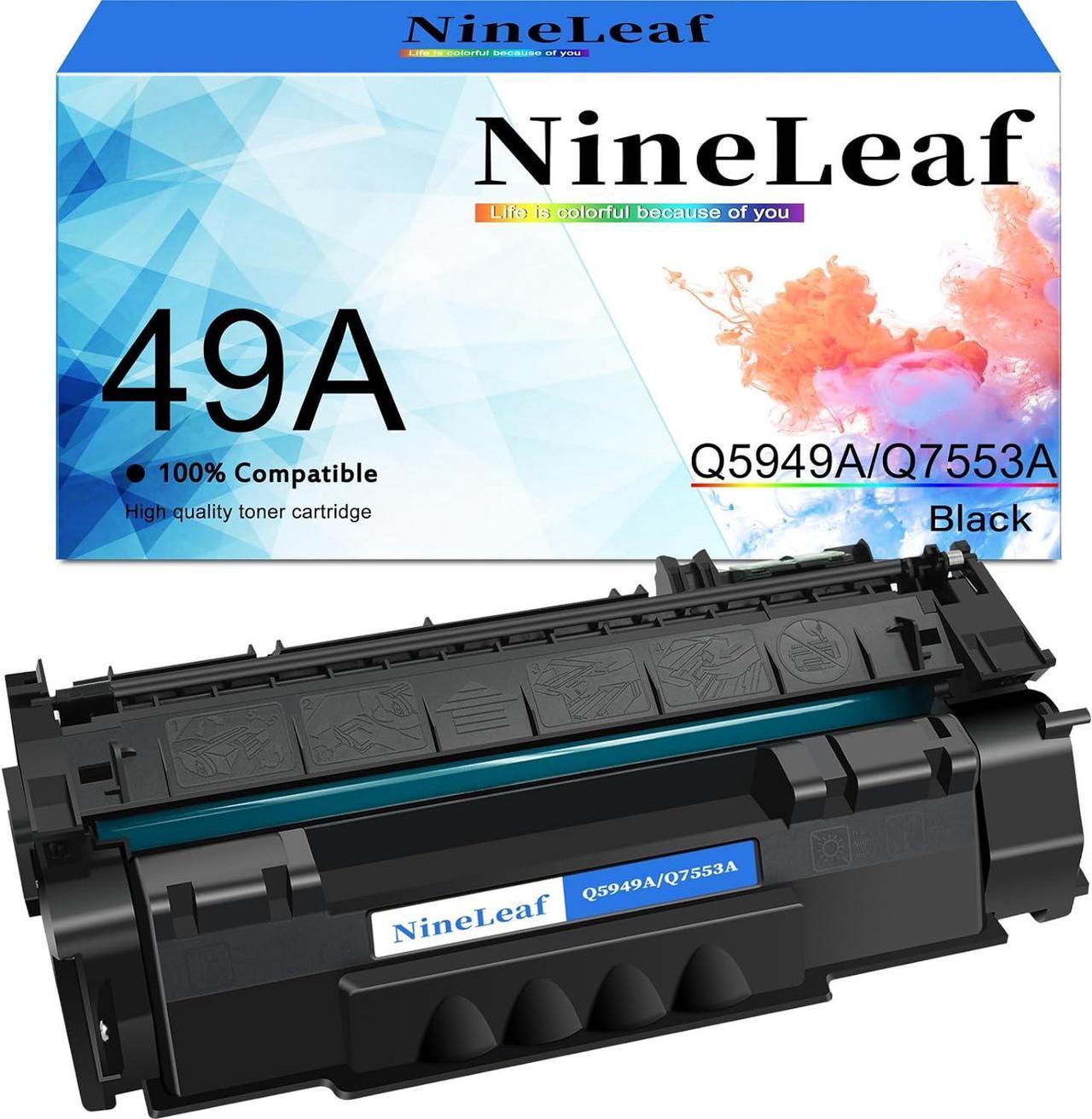 NineLeaf Compatible Toner Cartridge Replacement for HP Q7553A 53A Laserjet P2015 P2015dn P2015d P2015x M2727 MFP M2727nf M2727nfs Printer (Black,1 Pack)