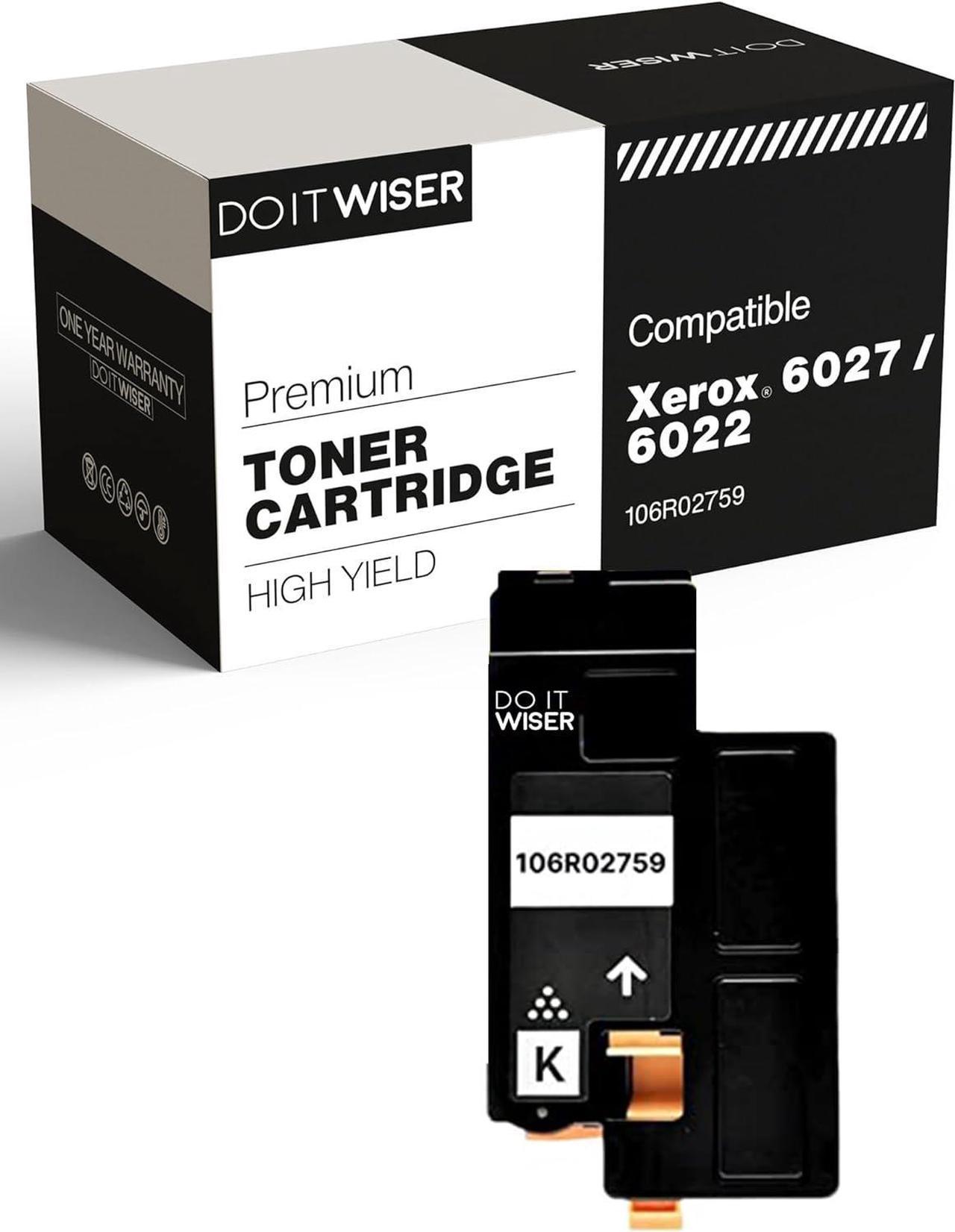 Do it Wiser Remanufactured Toner Cartridge Replacement for Xerox WorkCentre 6027 6025 Phaser 6022 6020 - 106R02759 (Black 2,000 Pages)