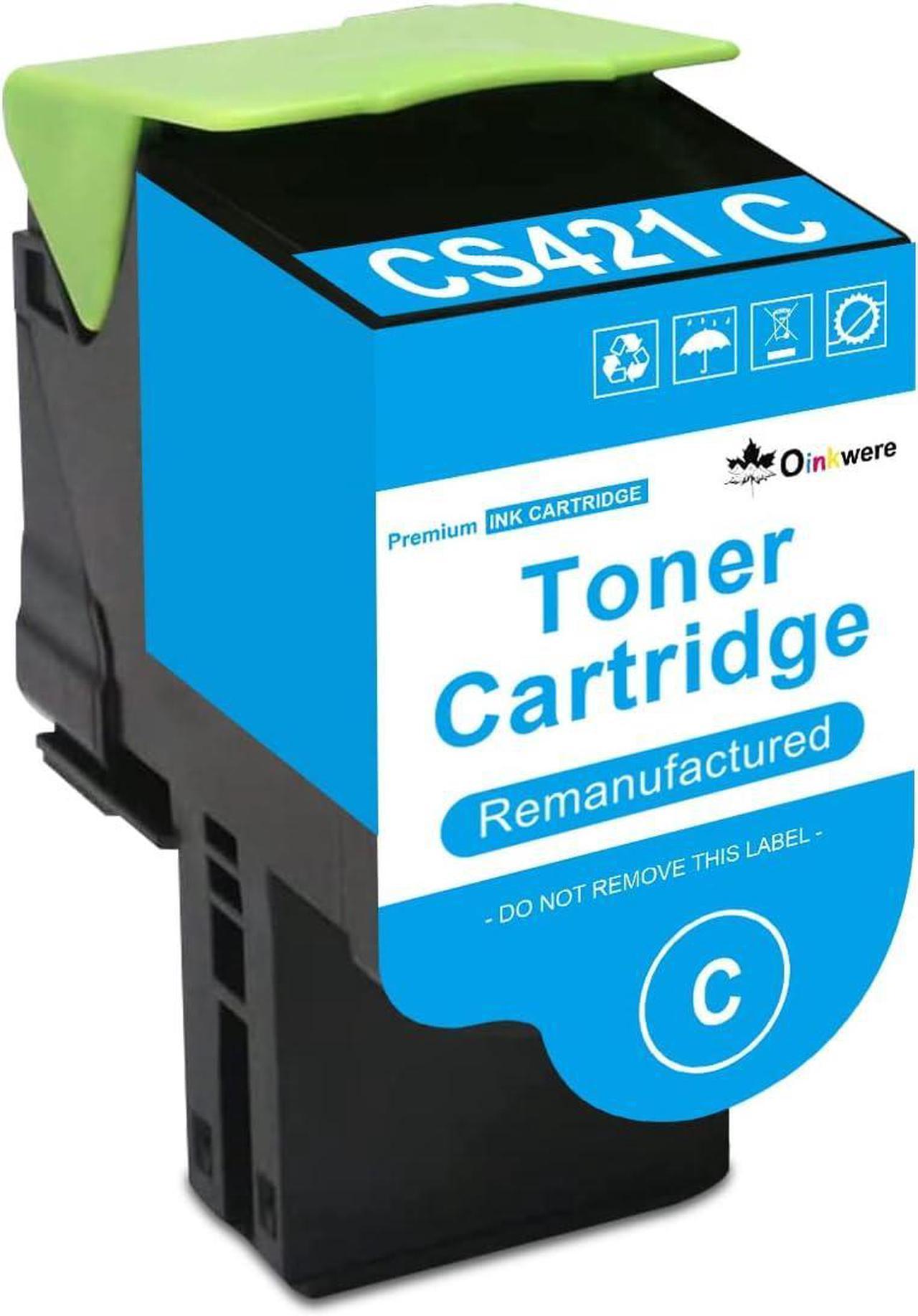 OINKWERE Remanufactured 78C10C0 Toner Cartridge CS421dn Replacement for Lexmark CS421 CS521 CX421 CX522 CX622 CX625 CS421dn CS521dn CX421adn CX522ade CX622ade CX625ade (1400 Pages, 1-Cyan)