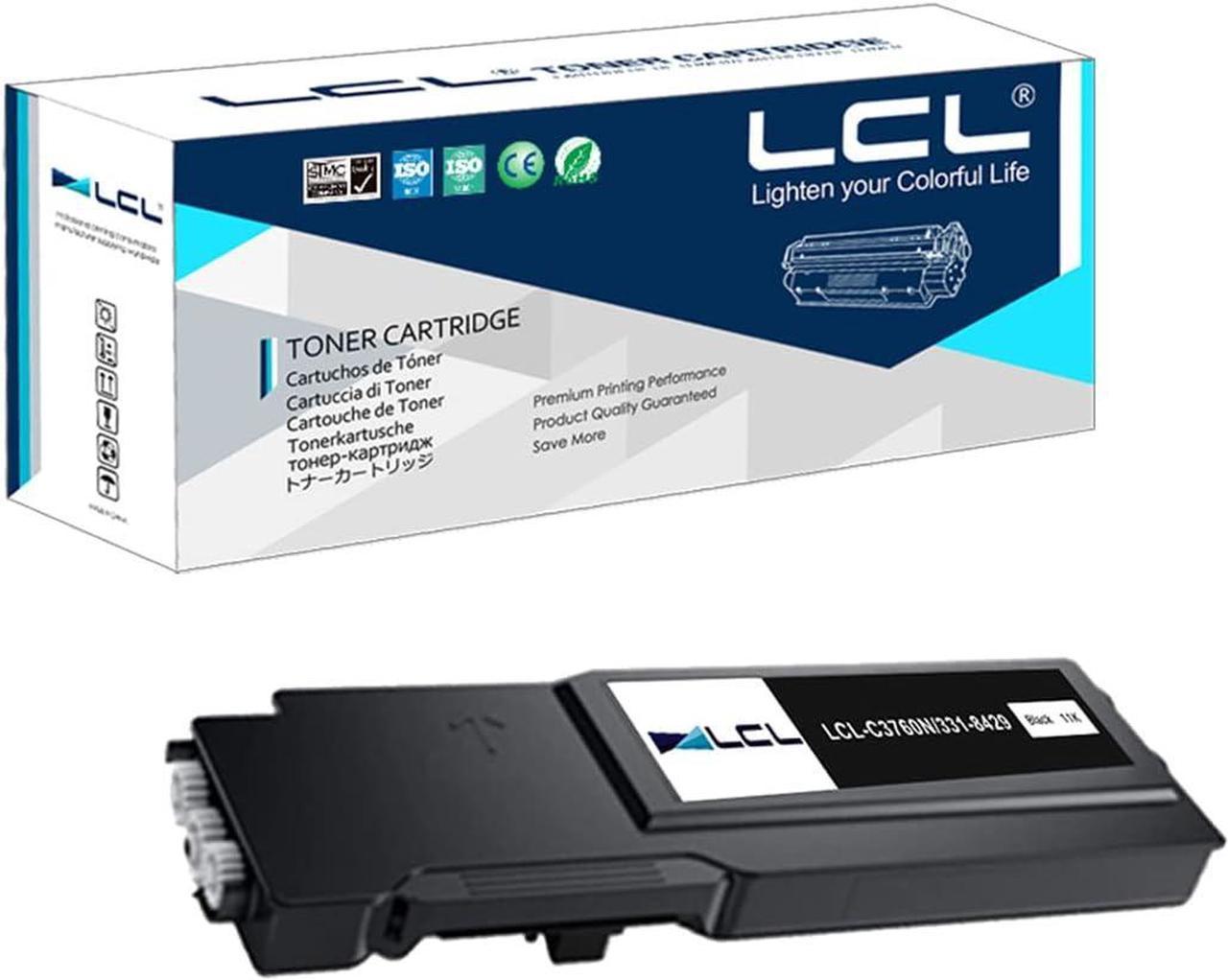 LCL Compatible for Dell C3760 C3765 C3760N C3760DN C3765DNF 331-8429 (1-Pack,Black) Toner Cartridge for Dell C3760n C3760dn DellC3765dnf