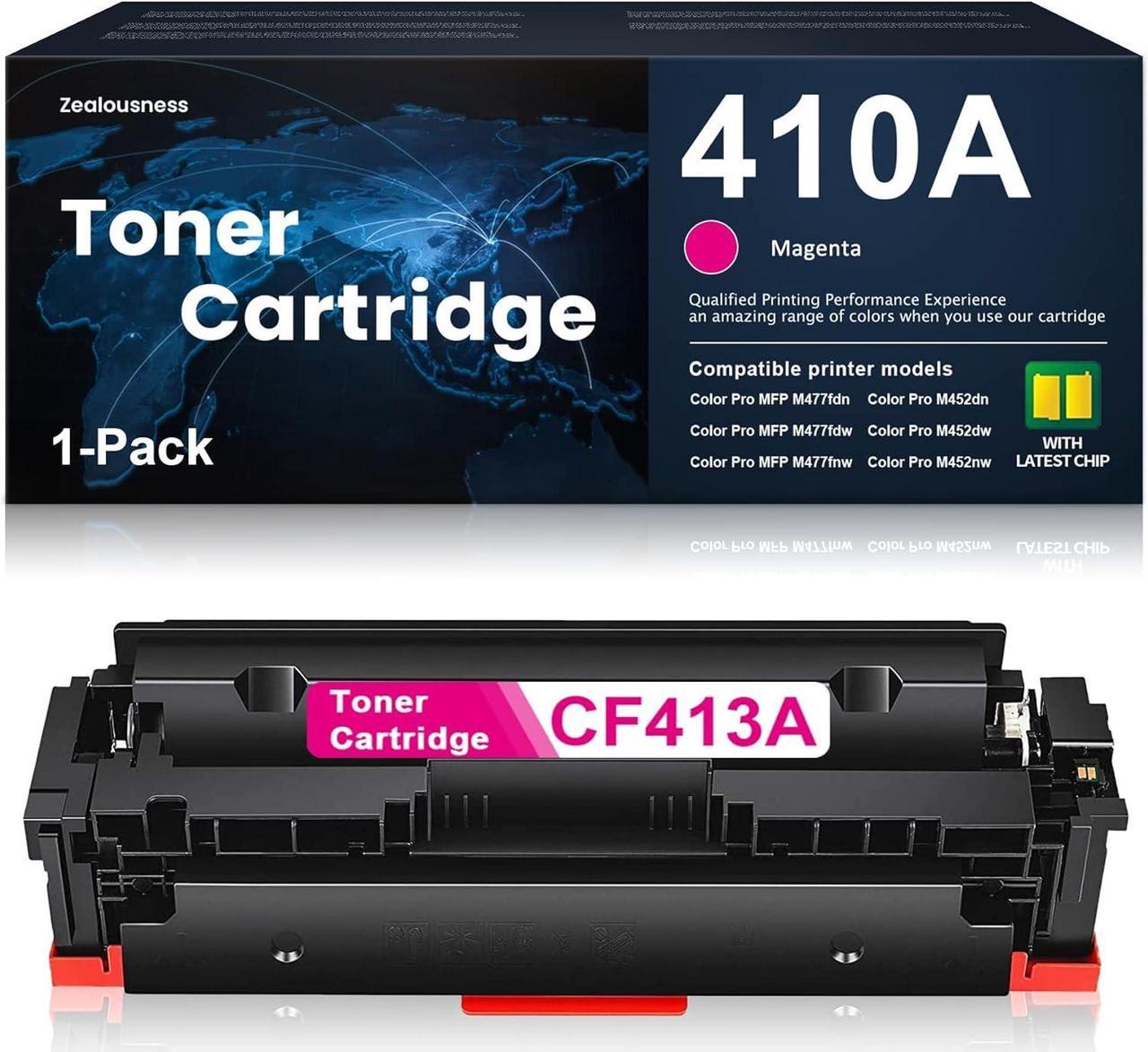 [High Yield,with Latest CHIP] 410A CF413A Magenta Toner Replacement for HP 410A Toner Cartridge Color Pro MFP M477fdn M477fdw M477fnw Color Pro M452dn M452dw M452nw Printer Ink 1 Pack