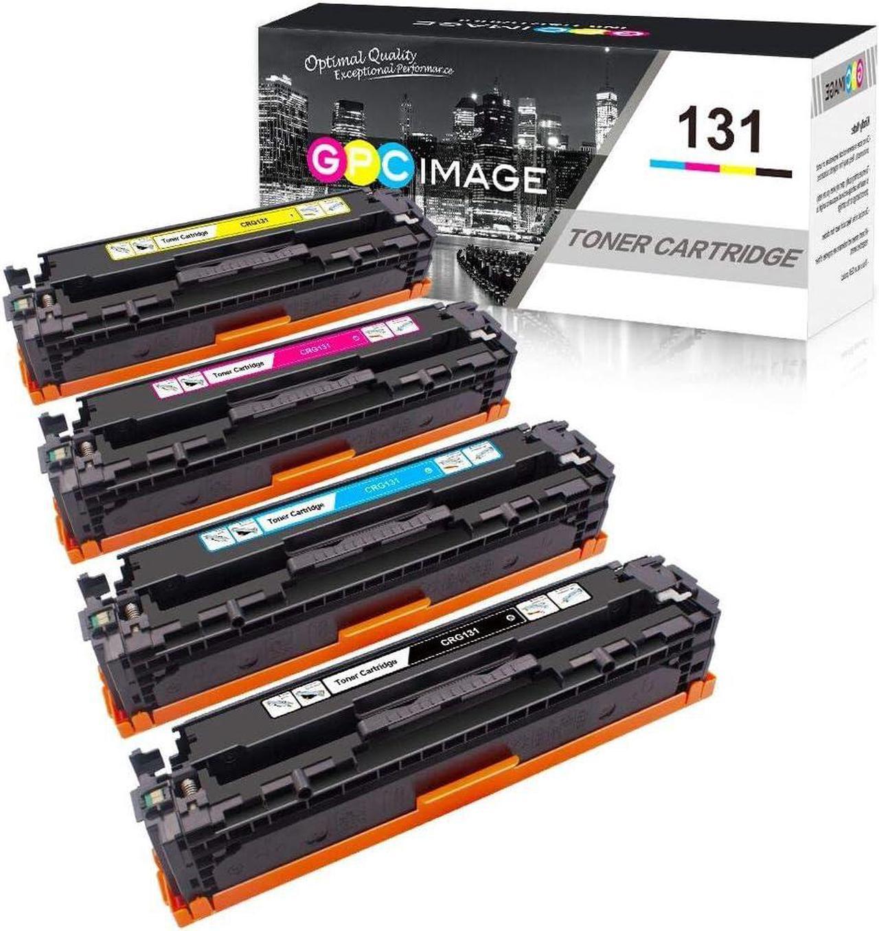 GPC Image Compatible Toner Cartridge Replacement for Canon 131 131H Toner to use with ImageClass MF8280Cw LBP7110Cw MF628Cw MF624Cw MF8280 Color Laser Printer (Black, Cyan, Magenta, Yellow, 4 Pack)