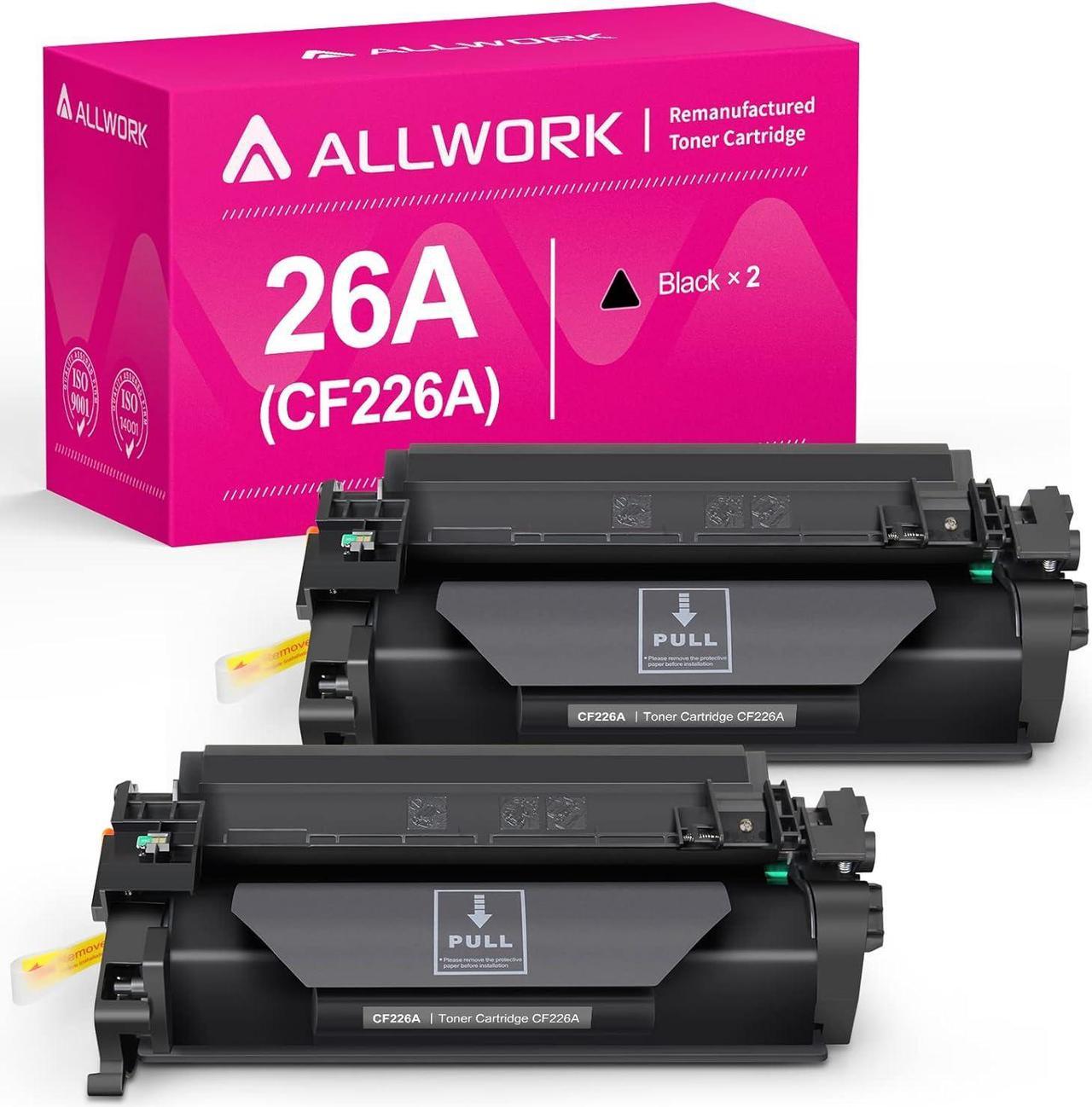 Allwork Compatible Toner Cartridge Replacement for HP CF226A 26A CF226X 26X for HP Pro M402dw M402dn M402n M402dne MFP M426fdw MFP M426fdn MFP M426dw Printer(Black 1 Pack)