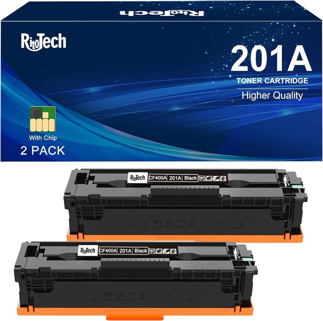 201A Black Toner Cartridges,Compatible for HP 201A 201X CF400A CF400X for HP Laserjet Pro MFP M277dw Toner M252dw M277n M252n MFP M277c6 Printer Tray, 2 Pack