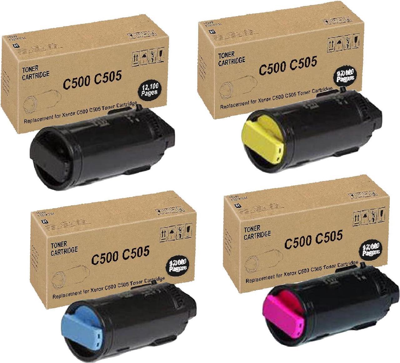 SAIBOYA Remanufactured Extra High Yield Versalink C500 C505 Toner Cartridge Black Cyan Yellow Compatible for Xerox 106R03869 106R03866 106R03867 106R03868