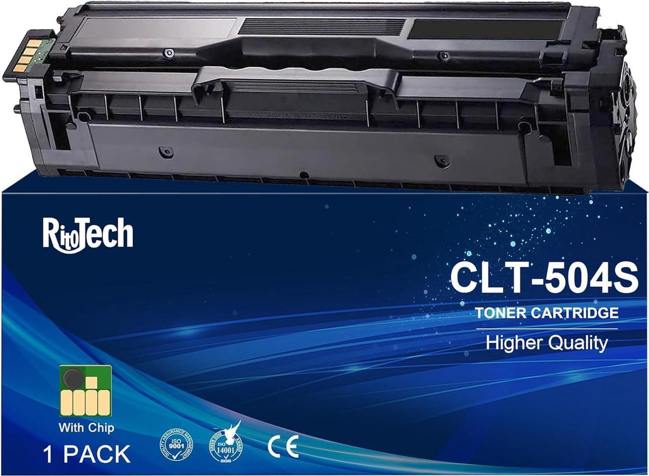 CLT-K504s CLT-504S CLT504S Black Toner Cartridge 1 Pack,with Upgraded Smart Chip Compatible Replacement for Samsung 504 504S for CLX-4195FW CLP-415NW SL-C1810W SL-C1860FW Printer