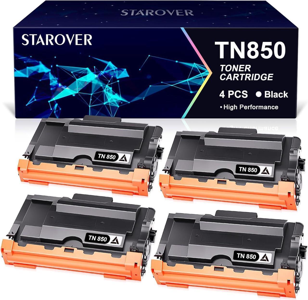 STAROVER TN850 TN820 Toner Cartridge Replacement for Brother TN850 TN 850 TN-850 TN820 TN-820 TN 820 for HL-L6200DW MFC-L5900DW MFC-L5850DW MFC-L5700DW MFC-L6800DW HL-L5200DW Printer (Black, 4-Pack)