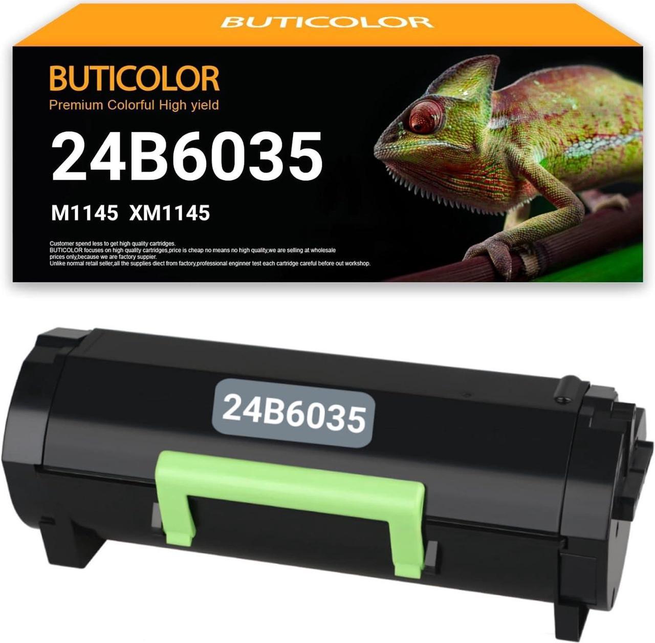 BUTICOLOR Remanufactured Black Toner Cartridge 24B6035 Replacement for Lexmark M1145 XM1145 Printers.1 Black.