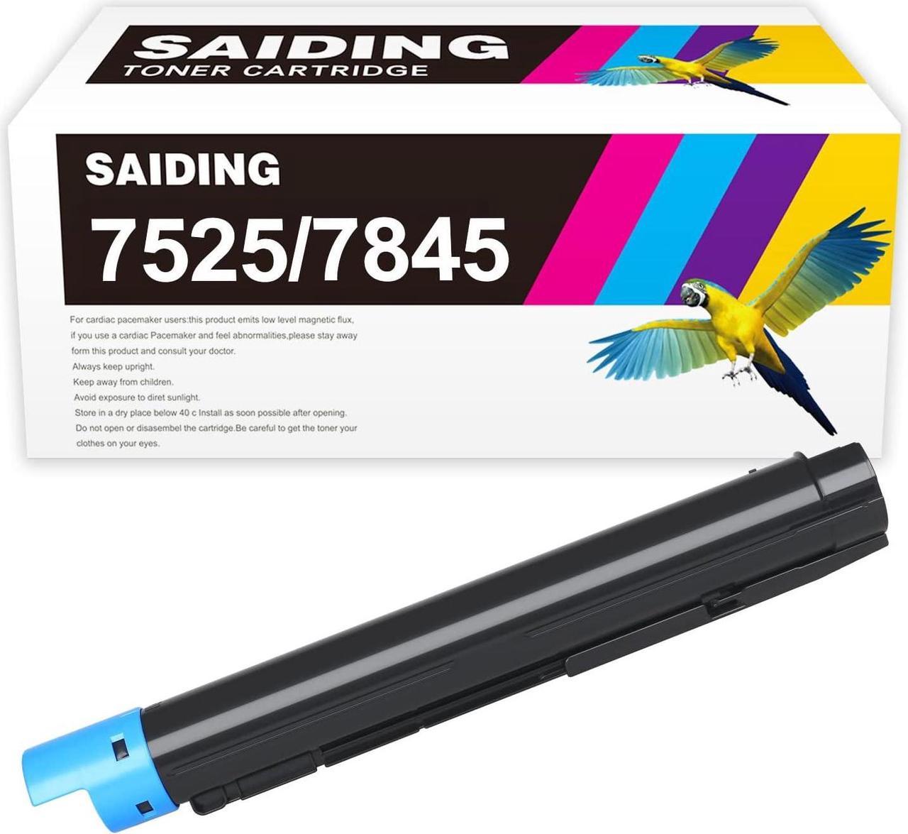 SAIDING 7525 7845 Remanufactured Toner Cartridge Compatible with Xerox WorkCentre 7855 7835 7556 7830 7535 7530 7545 Printer (Cyan)