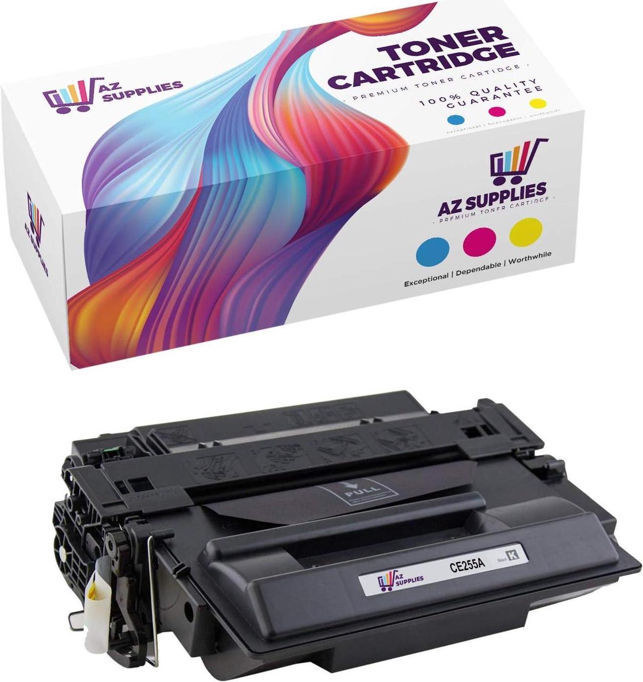 AZ Supplies Compatible Toner Cartridge Replacement for HP 55A CE255A Laserjet Enterprise 500 MFP M525DN M525F M525C Laserjet P3010 P3011 P3015 P3015D P3015DN P3015N P3015X P3016 (Black - 1 Pack)