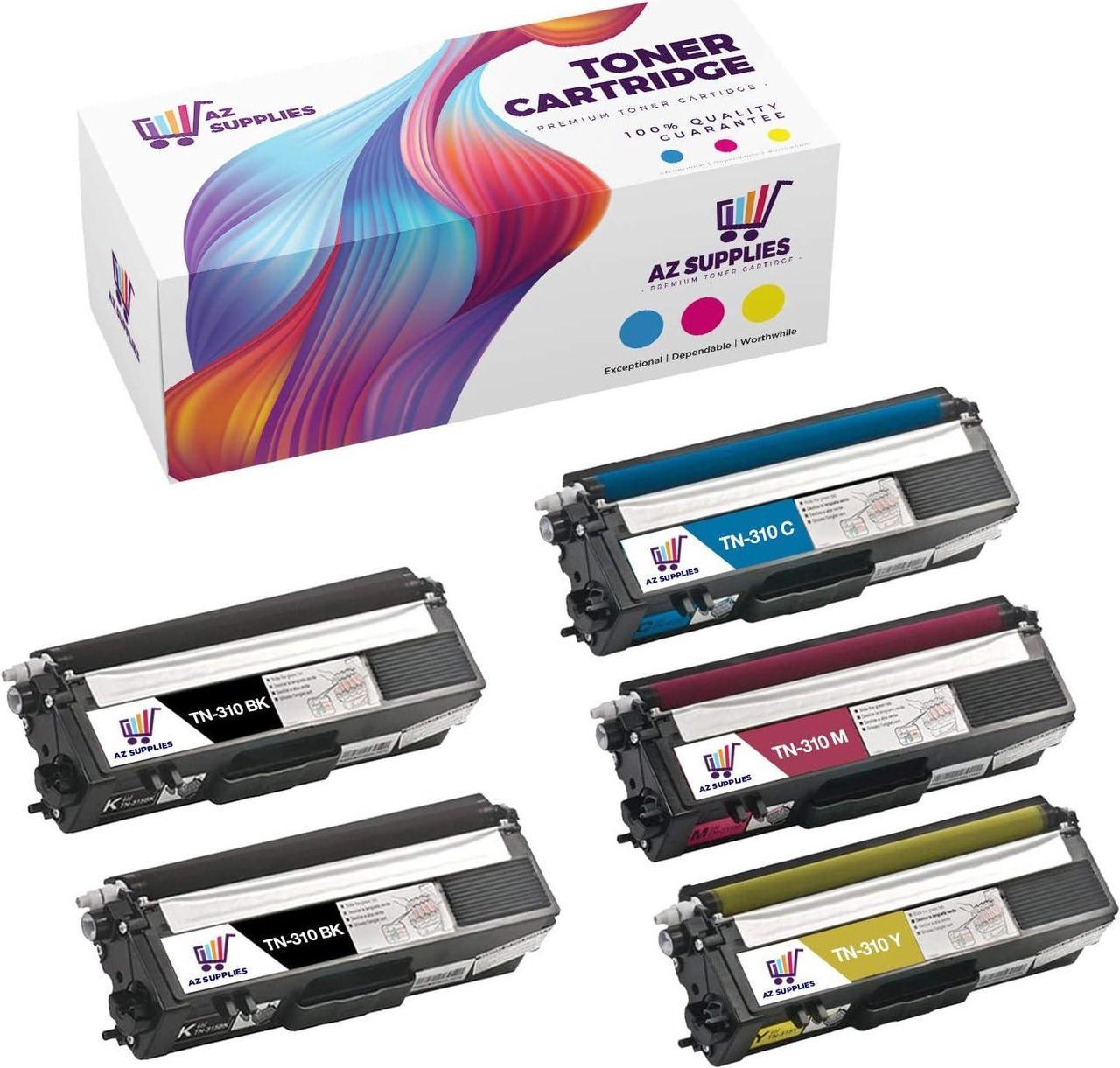 AZ Supplies Compatible Toner Cartridge Replacement for Brother TN310 DCP-9050CDN 9055CDN 9270CDN HL-4140CN 4150CDN 4570CDW 4570CDWT MFC-9460CDN 9465CDN 9560CDW (2xBlack Magenta Yellow Cyan - 5 Packs)