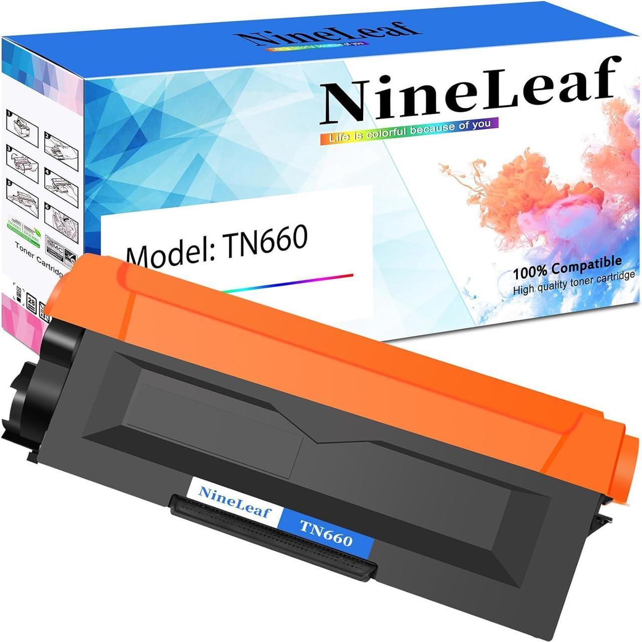 NineLeaf Compatible Toner Cartridge Replacement for Brother TN660 TN630 to use for MFC-L2720DW L2740DW L2700DW HL-L2360DW L2340DW L2320D L2380DW L2300D DCP-L2540DW L2520DW Printer (Black,1-Pack)